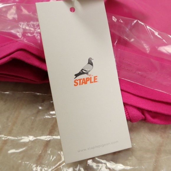 Staple Pigeon t-shirt pink color / short sleeve / solid color tee - Picture 3 of 4